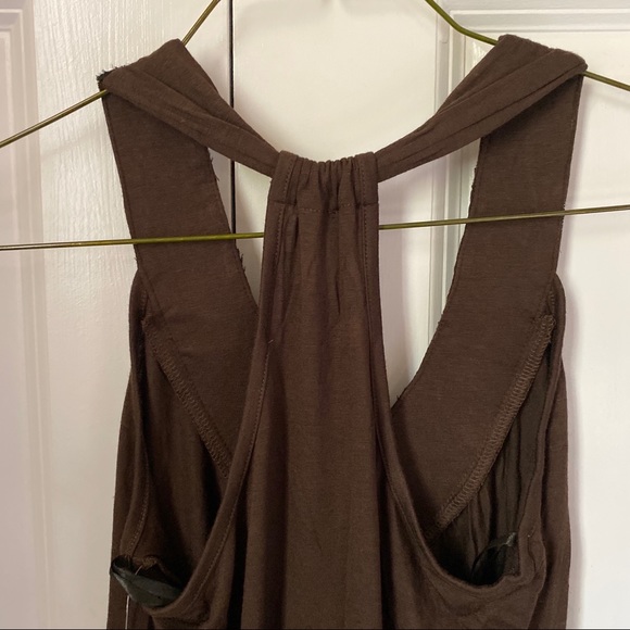 Macy’s BCX Gold Sequin Neckline Brown Halter Top - Picture 6 of 7